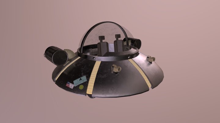 Rick Sanchez Flying Saucer 3D Model