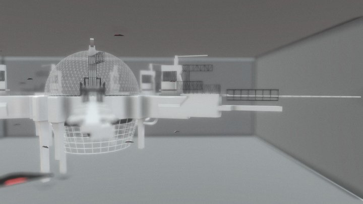 Cyberpunk/city/scene/space/station 3D Model