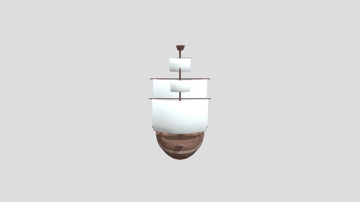 PIRATE SHIP WITH CANNONS 3D Model