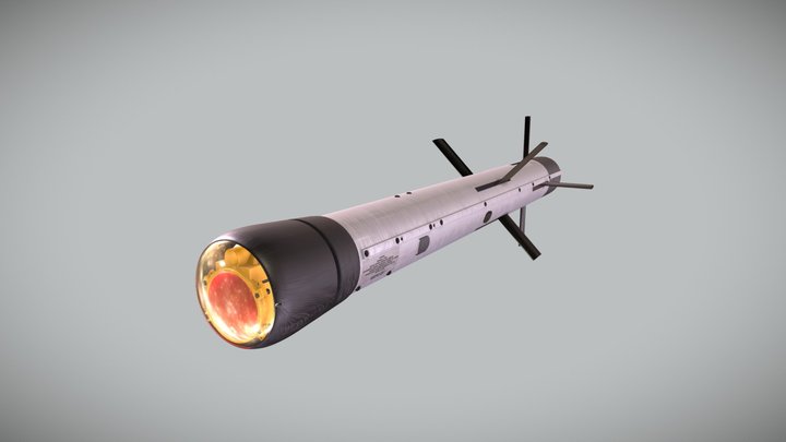 Spike LR2 anti-tank anti-personnel rocket 3D Model