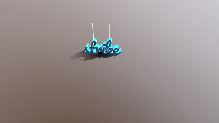 Roped Strike Word 3D Model