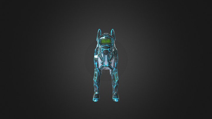 Dog sci fi 3D Model
