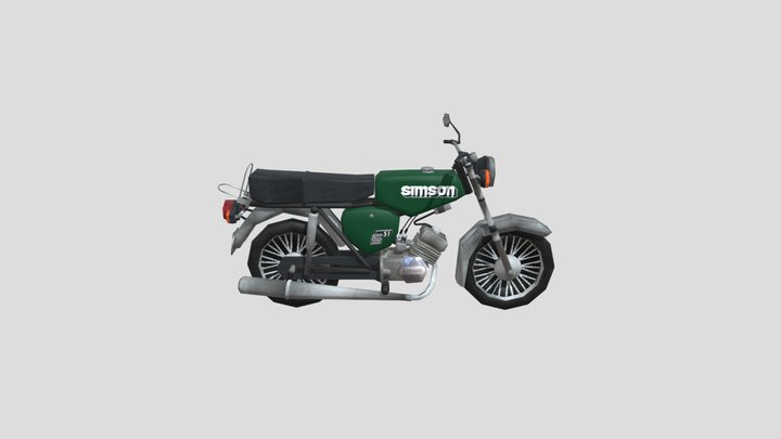 Simson S51 low-poly 3D Model