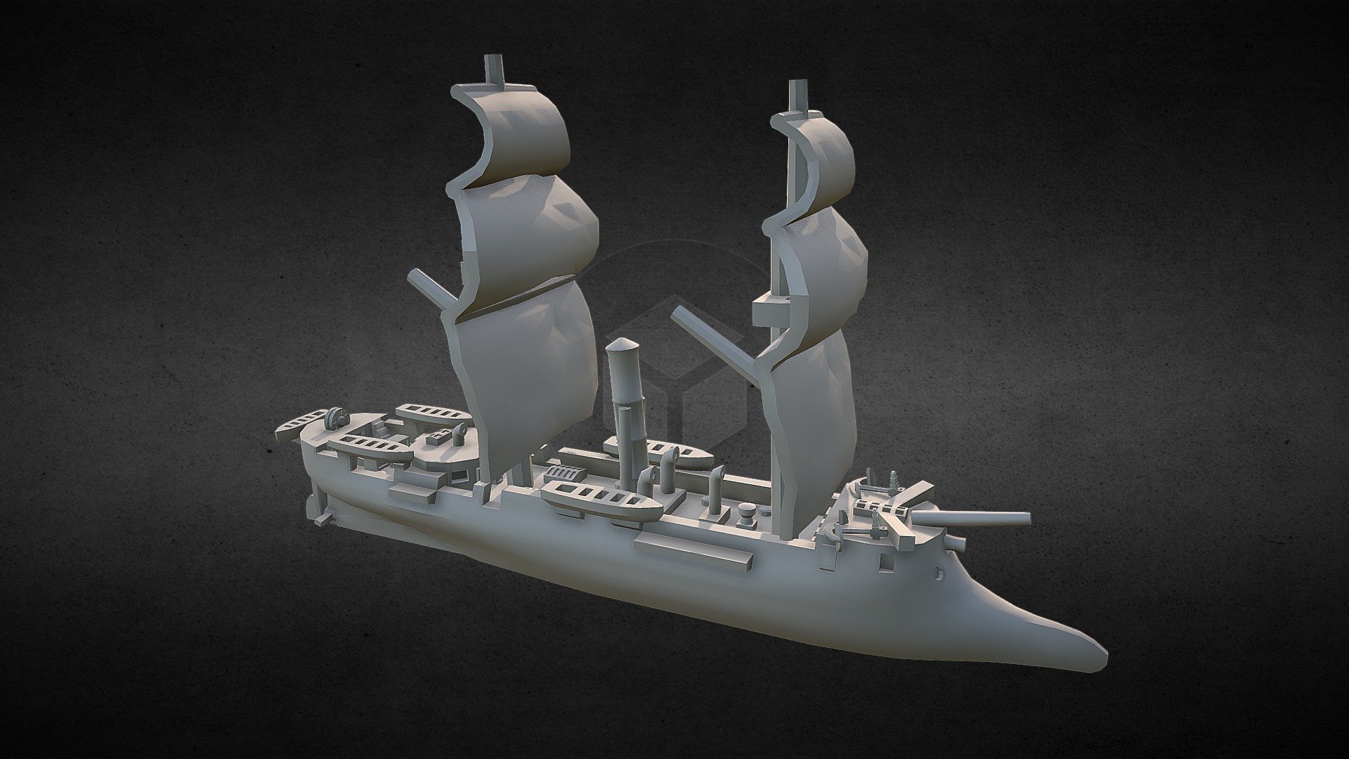 CSS Stonewall 1864 - Ironclad - Buy Royalty Free 3D model by KarluHenry ...