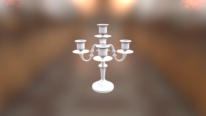 Large Candle Stick 3D Model