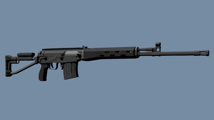 Low-Poly Dragunov SVDM