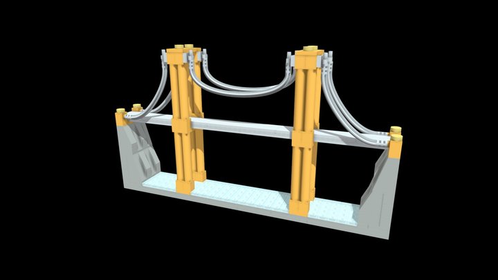 Lego Suspension Bridge 3D Model