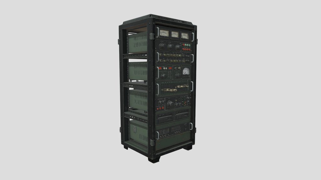 vintage rack equipment 3d model