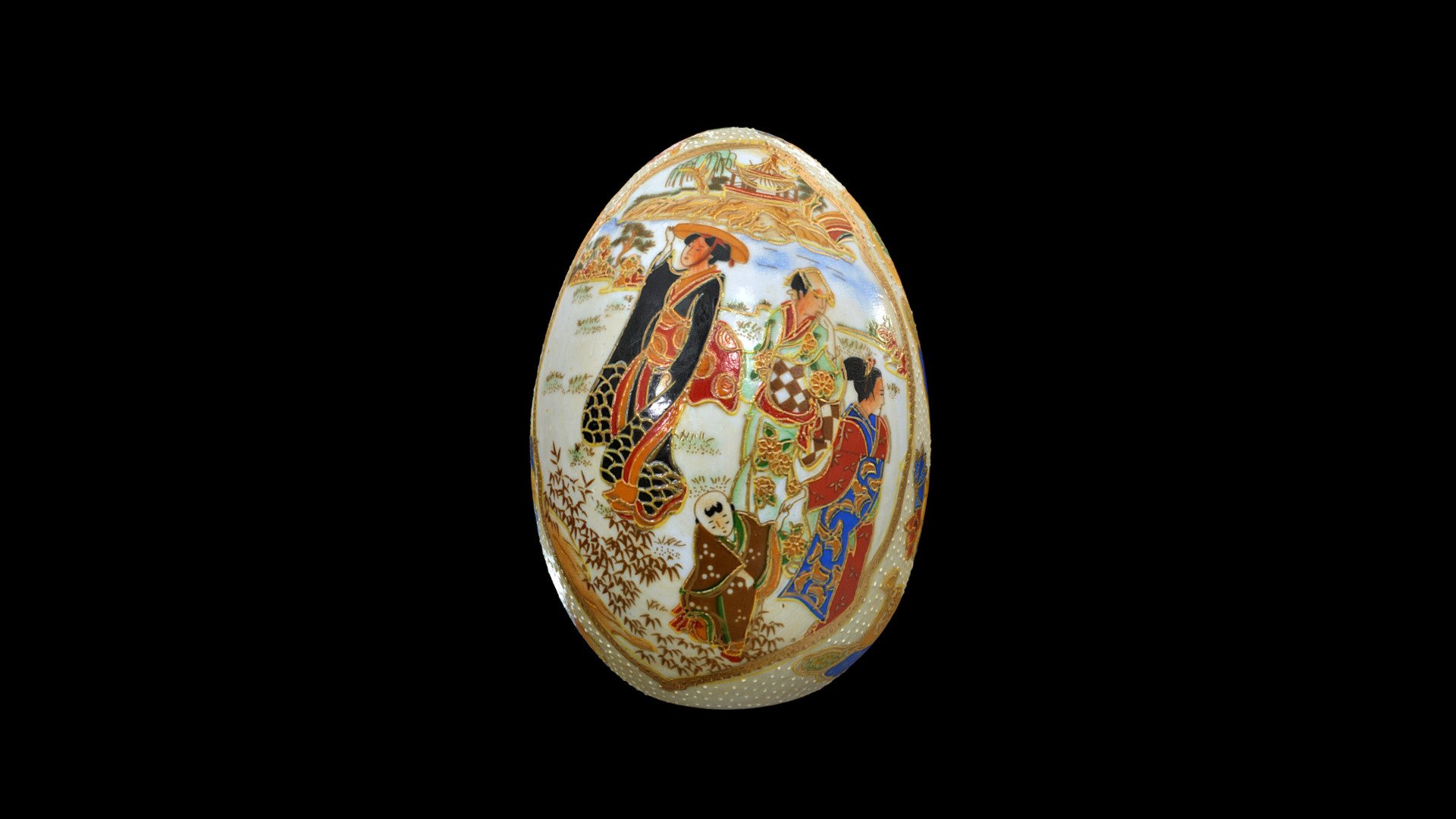 Japanese Hand Painted Egg
