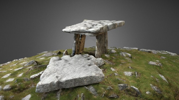 Poulnabrone Dolmen, The Burren, Clare, Ireland 3D Model