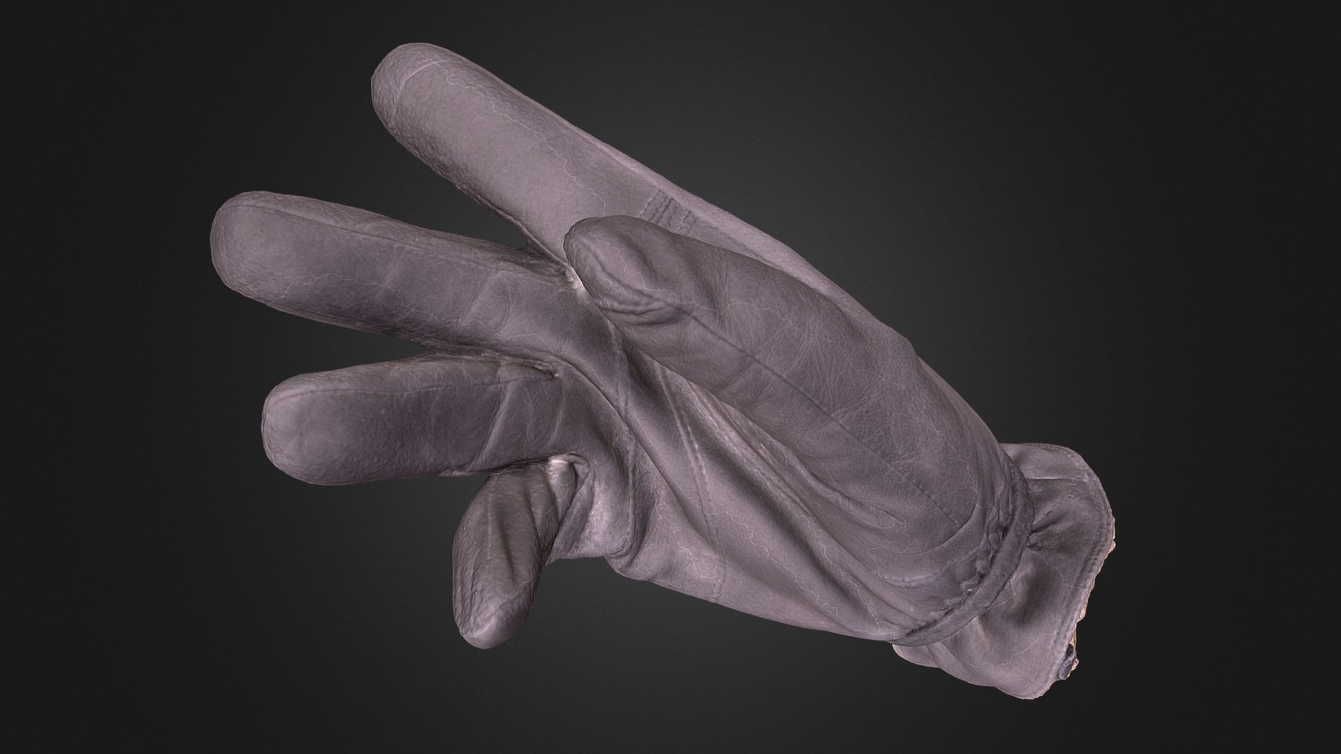Leather driving gloves - 3D Scan