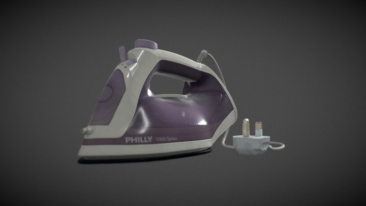 Clothe Iron_LowPoly 3D Model