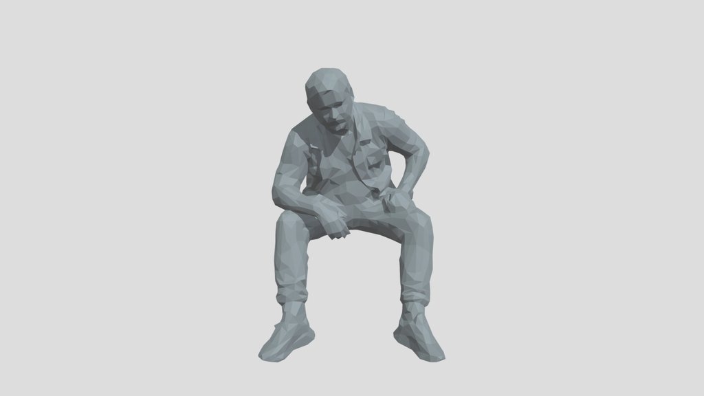Lowpoly Male Sitting