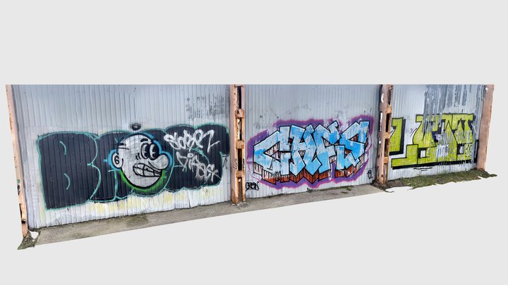 Graffiti wall 09 – Free 3D Model STL