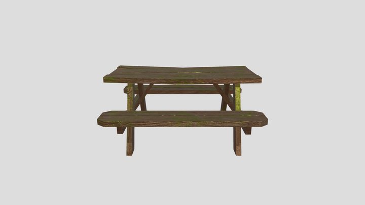 Picnic Table Warped 3D Model