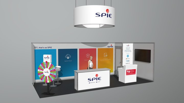 SPIE tradeshow booth 3D Model
