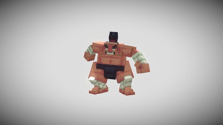 Sumo - Minecraft Pow-poly Model 3D Model