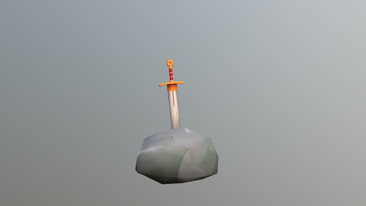 Sword in stone 3D Model