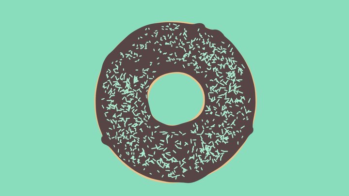 Chocolate Donut 3D Model