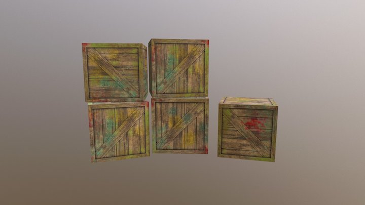 Wooden box 3D Model