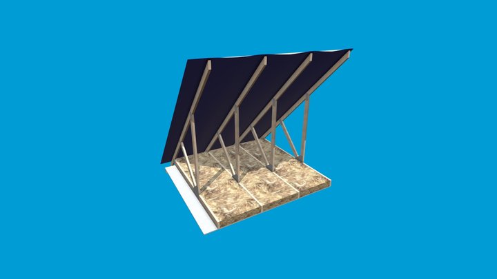 100mm Loft Roll at Ceiling Level 3D Model