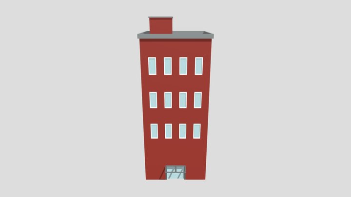 Simple Low-Poly Apartment 3D Model