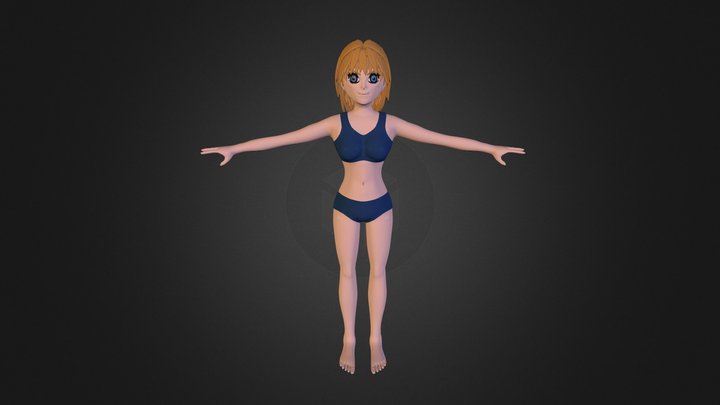 My Anime female template v1.4 3D Model