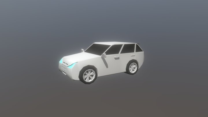 Low Poly SUV 3D Model