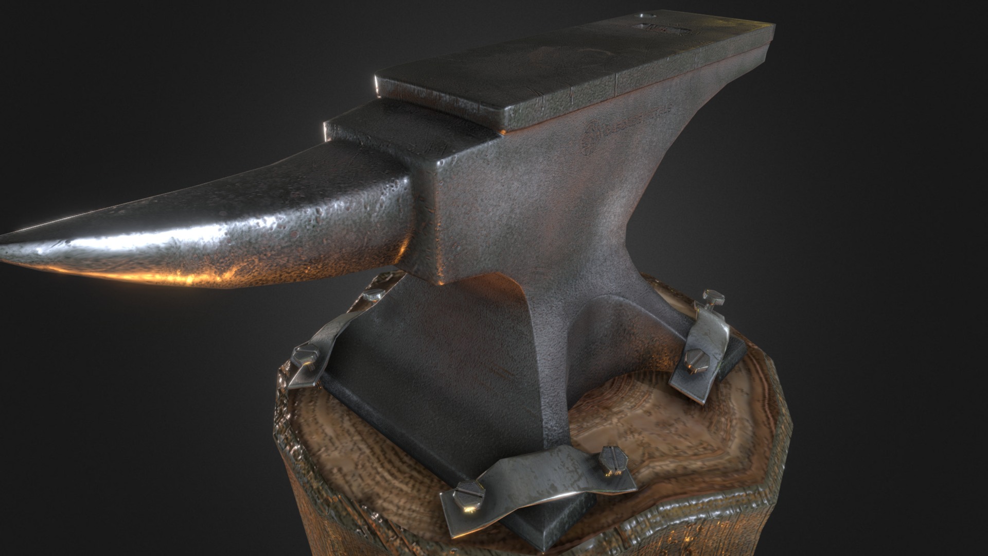 3D model Blacksmith Anvil - This is a 3D model of the Blacksmith Anvil. The 3D model is about a close-up of a belt.