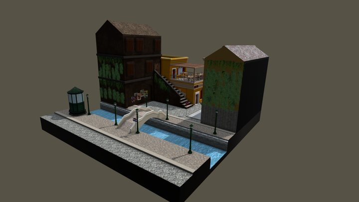 Cityscene Italy/Rome Inspired 3D Model