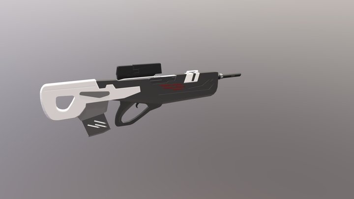 Futuristic Rifle 3D Model