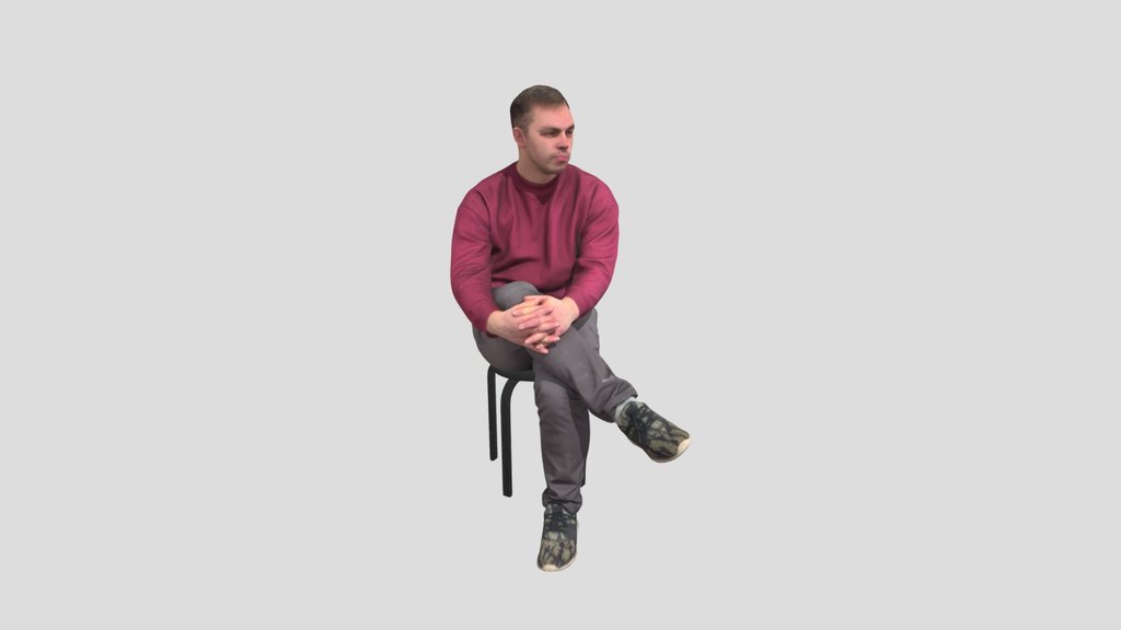 Guy Sits Cross Legged