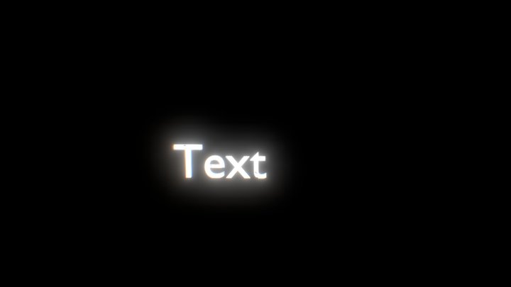 text exploding animation 3D Model