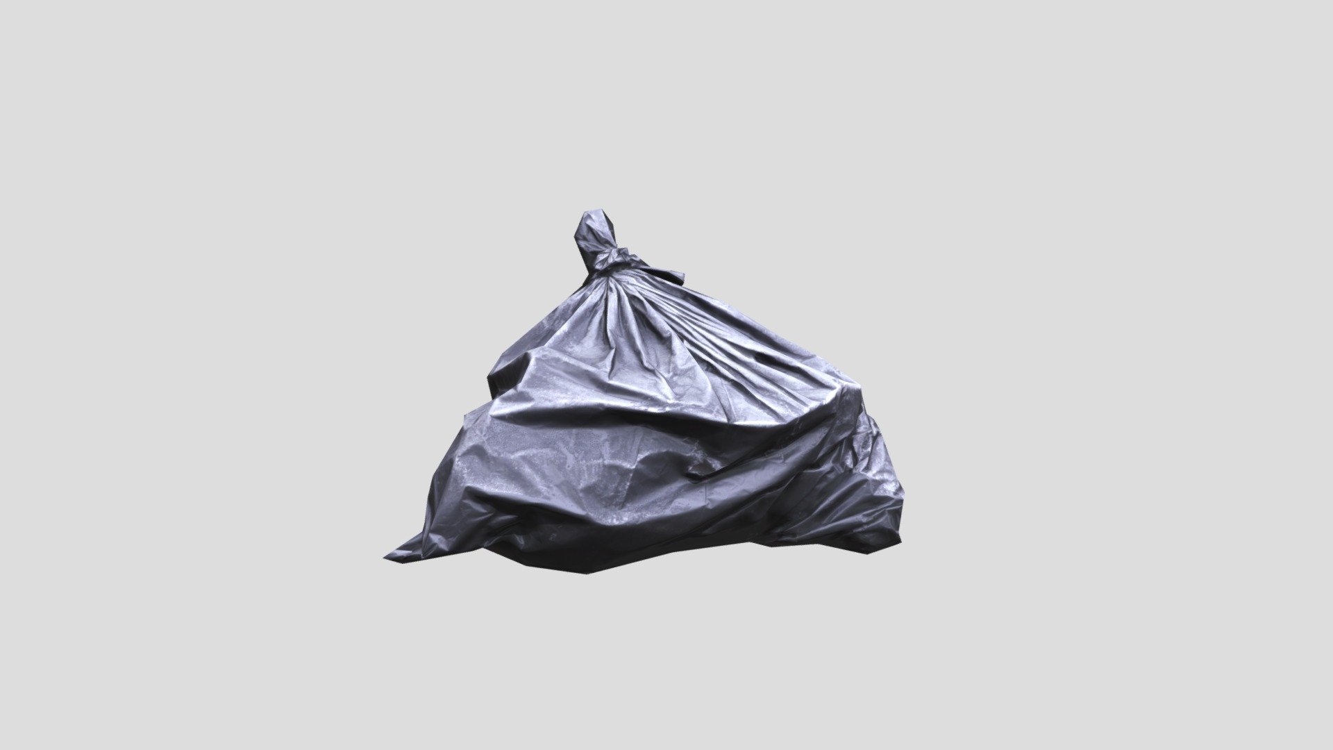 Trashbag covered in hoarfrost