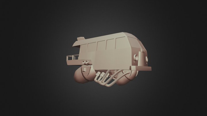 Flying Bus 3D Model