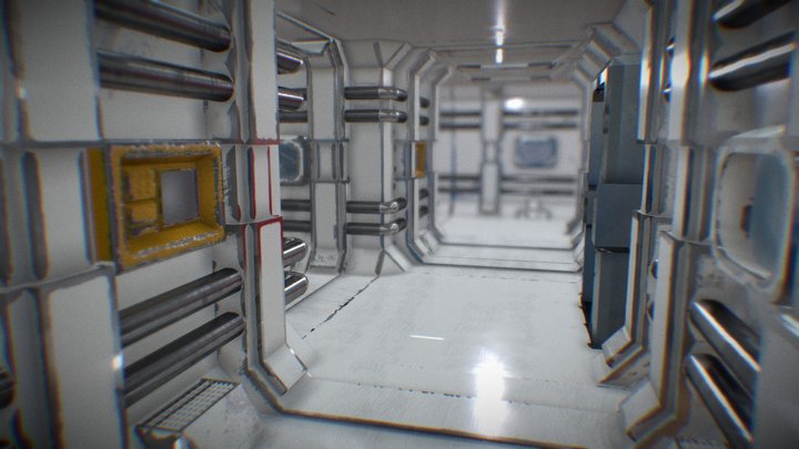 Sci-Fi Hallway 3D Model