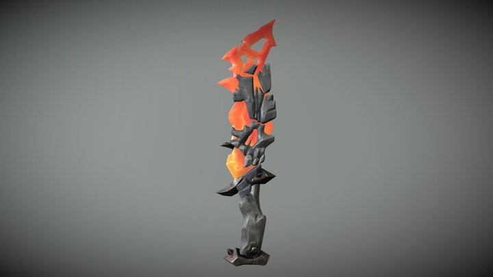 Blackbone Ignited Dagger 3D Model