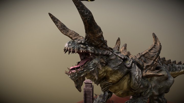 Animated Tarrasque Alpha - (Dungeons & Dragons) 3D Model