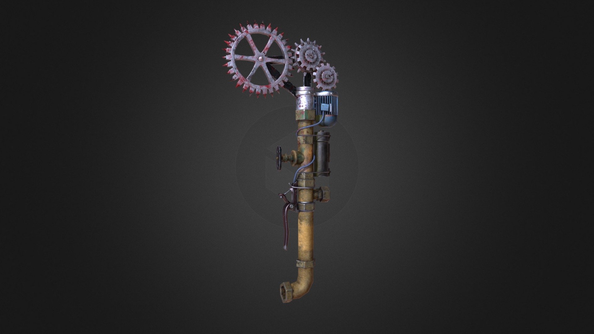 Zombie Mechanical Ax 3D model by Yahor Yurkavets (Got2b) [e493f68