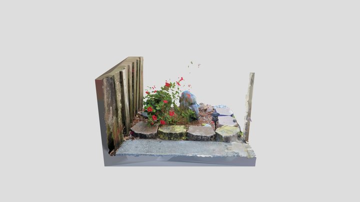 Flowers and Buddah 3D Model