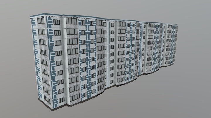 9 этажный дом – Kostenloses 3D-Modell STL