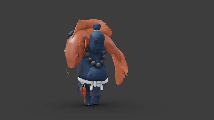 Godobi the Fisherman 3D Model