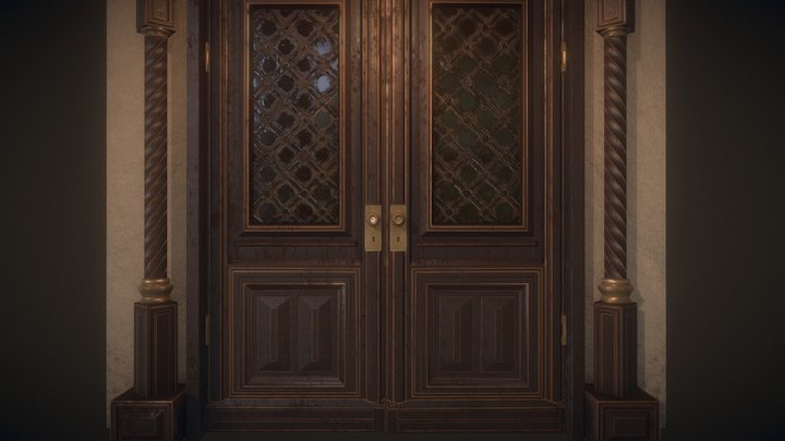 Victorian Theatre Door 3D Model