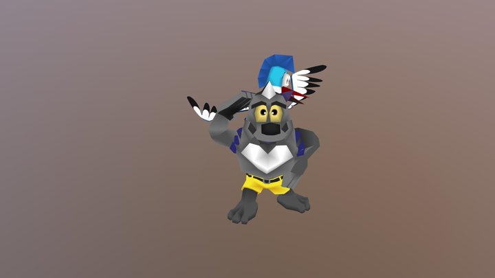 Bear and Bird Commission 3D Model