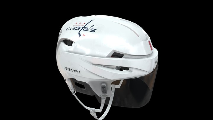 Hockey Helmet Washington Capitals 3D Model