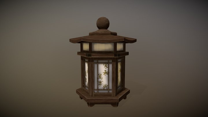 Asian Lamp 3D Model