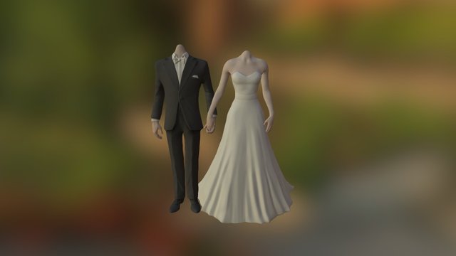 Wedding Cake Toppers 3D Model
