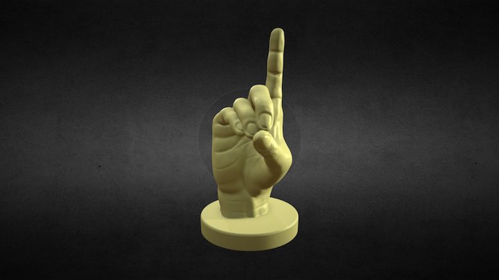 Maltese Sign Language 'd' 3D Model