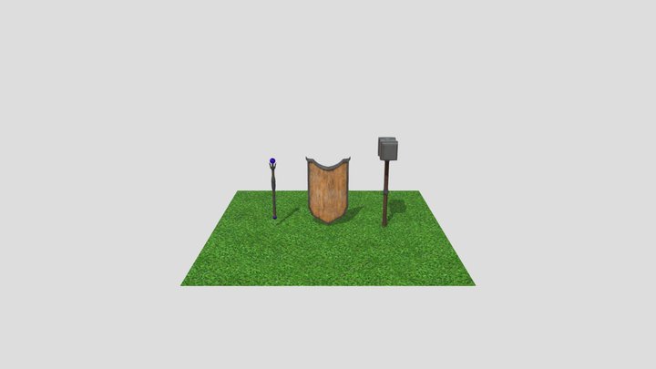 3 objects 3D Model