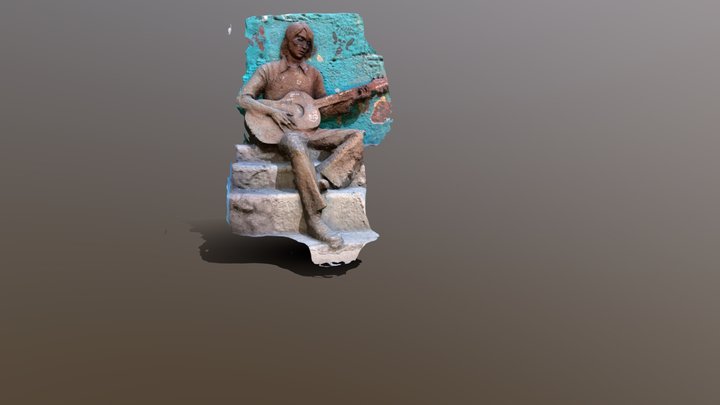 Guy With Guitar 3D Model